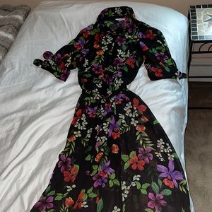 NWOT Calvin Klein Multi Colored Floral Dress